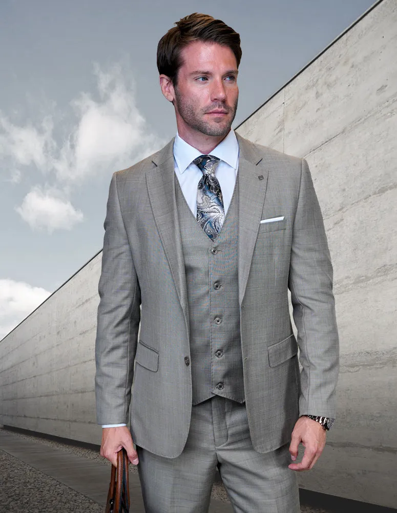 HUGO III TAN 3 PC MODERN FIT SUIT