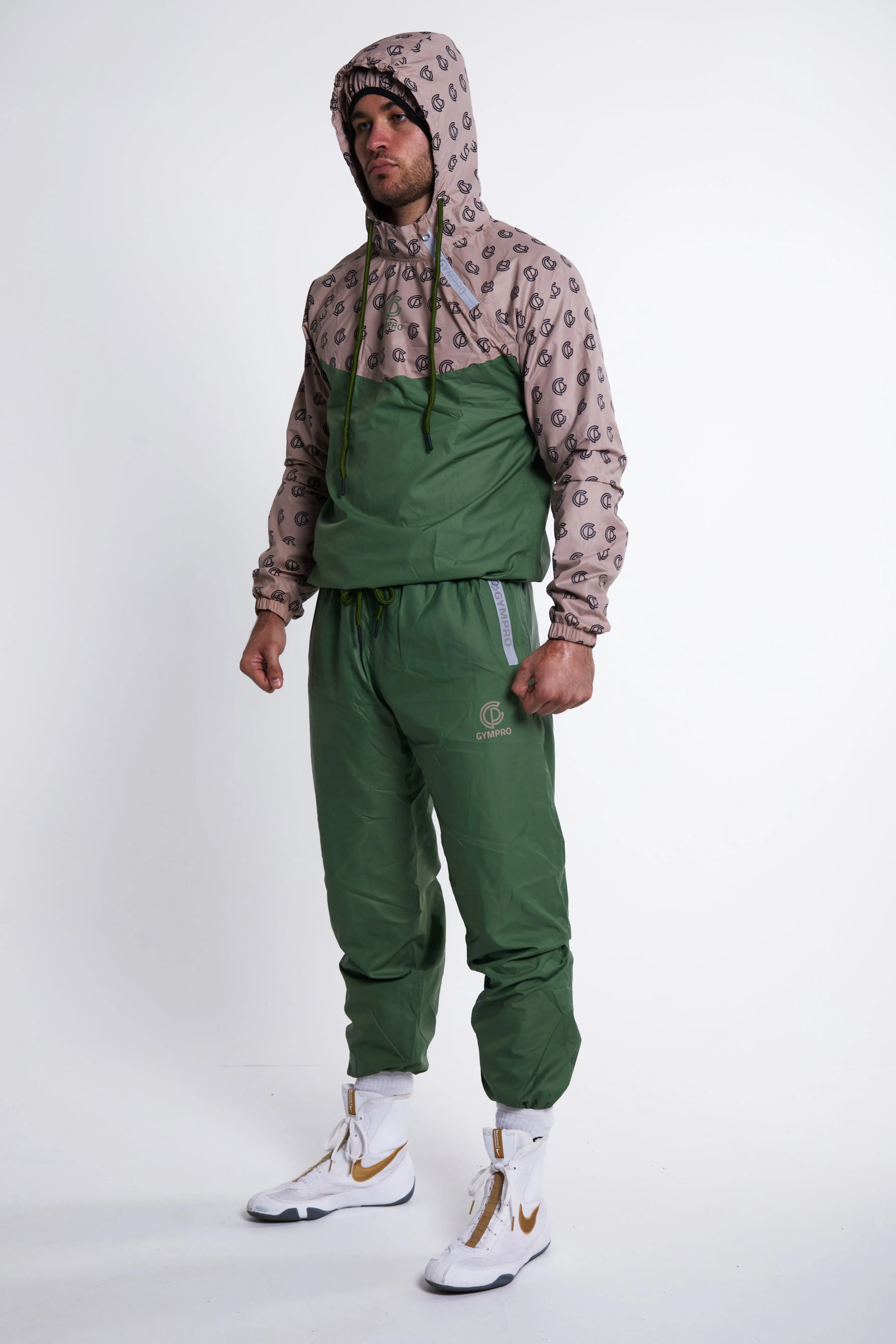 Hybrid Performance Sweat Suit Top - Green/Print