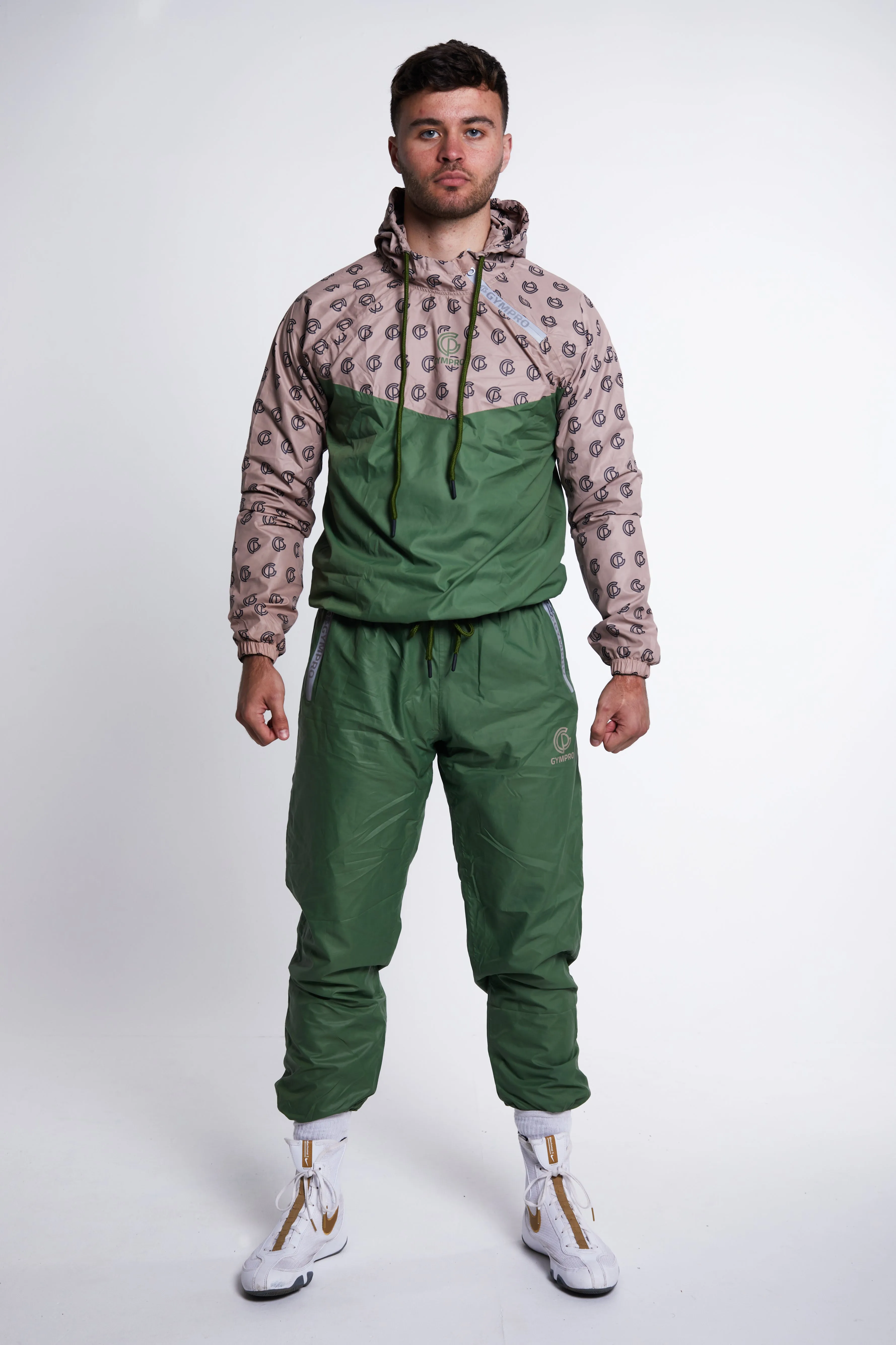 Hybrid Performance Sweat Suit Top - Green/Print