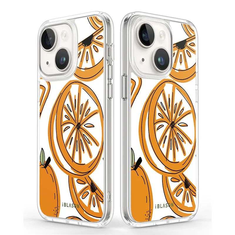 iPhone 15 Plus Halo MagSafe Cute Phone Case - Oranges