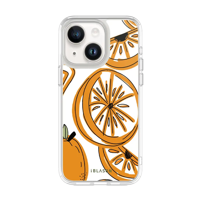 iPhone 15 Plus Halo MagSafe Cute Phone Case - Oranges