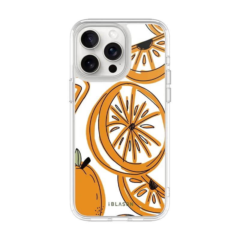 iPhone 15 Pro Max Halo MagSafe Cute Phone Case - Oranges