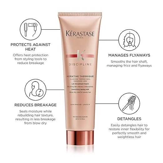 Kerastase Discipline Keratine Thermique Blow Dry Primer Anti-Frizz Cream, 150ml