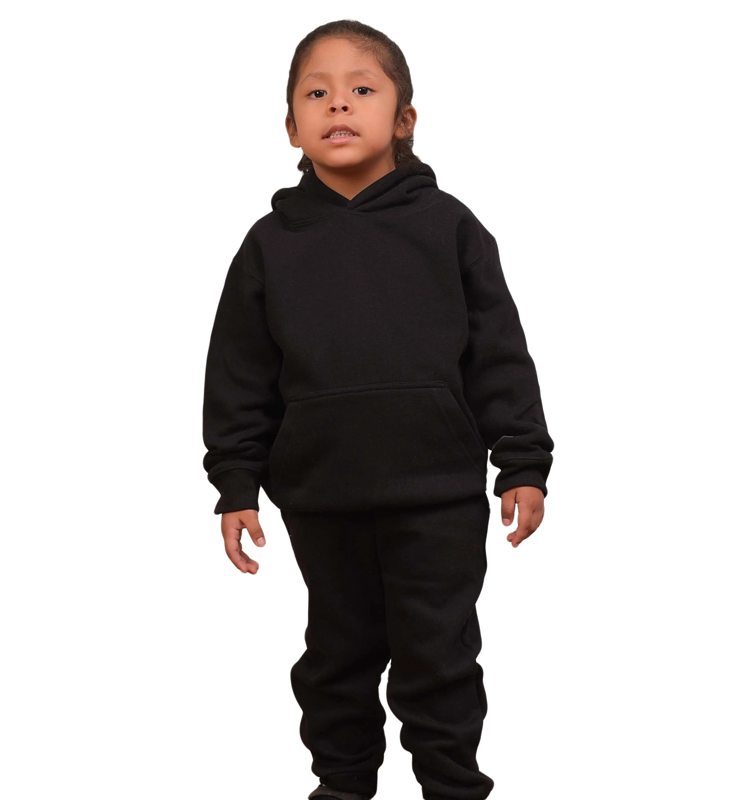 KIDS Black Pull Over Sweat Suit