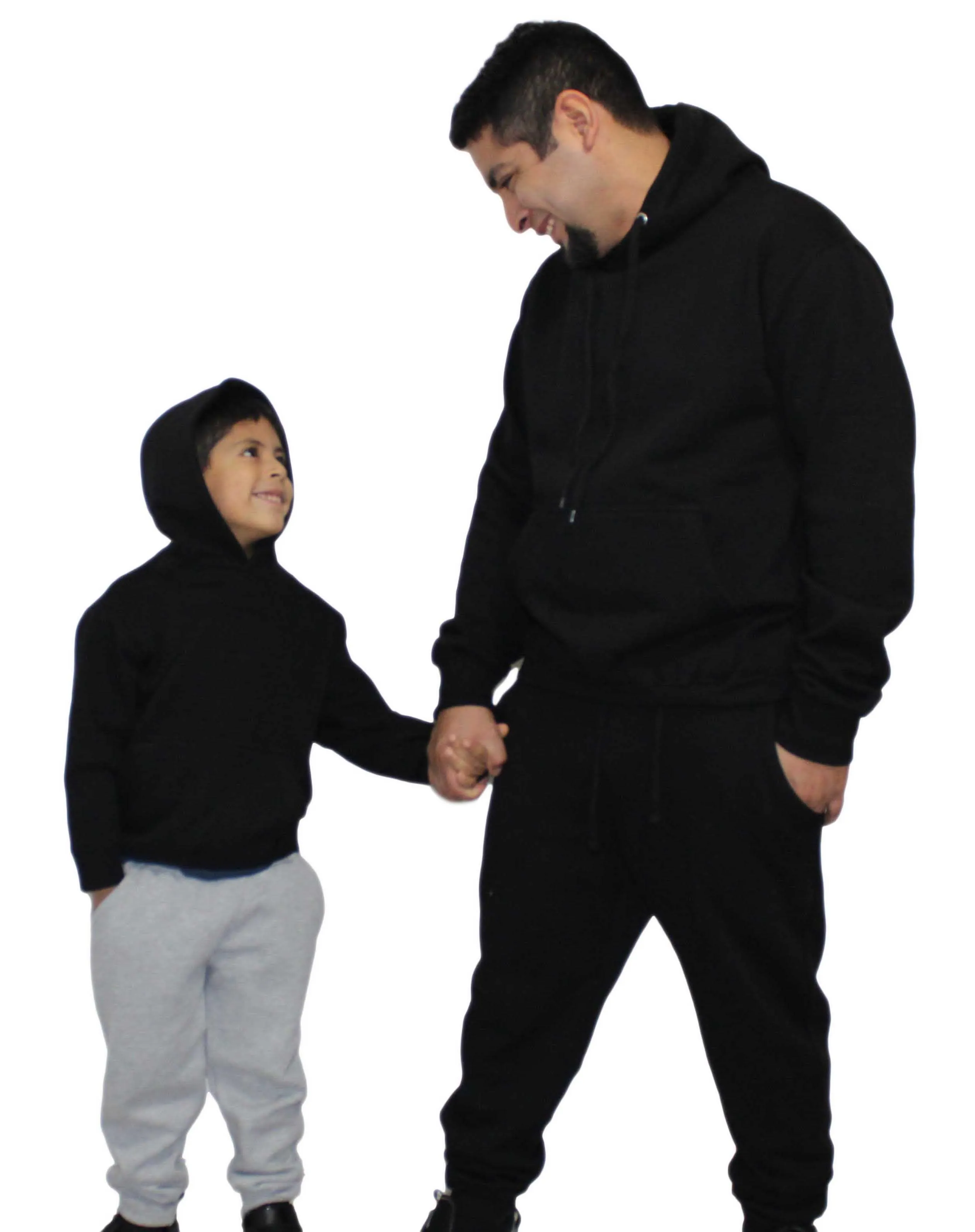 KIDS Black Pull Over Sweat Suit