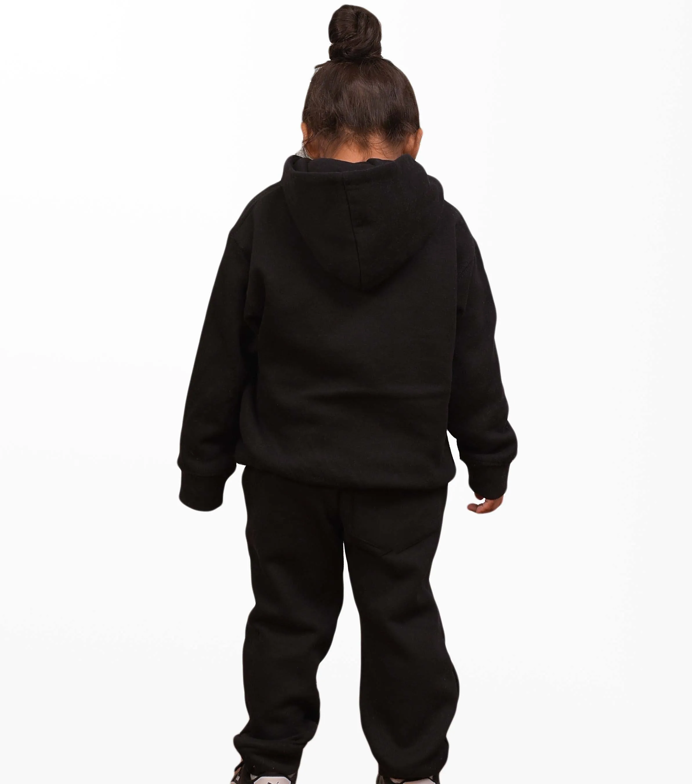 KIDS Black Pull Over Sweat Suit