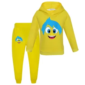 Kids Joy Hoodie and Pants Unisex Boys Girls Joy Hooded Sweat Suit for Daily Wear