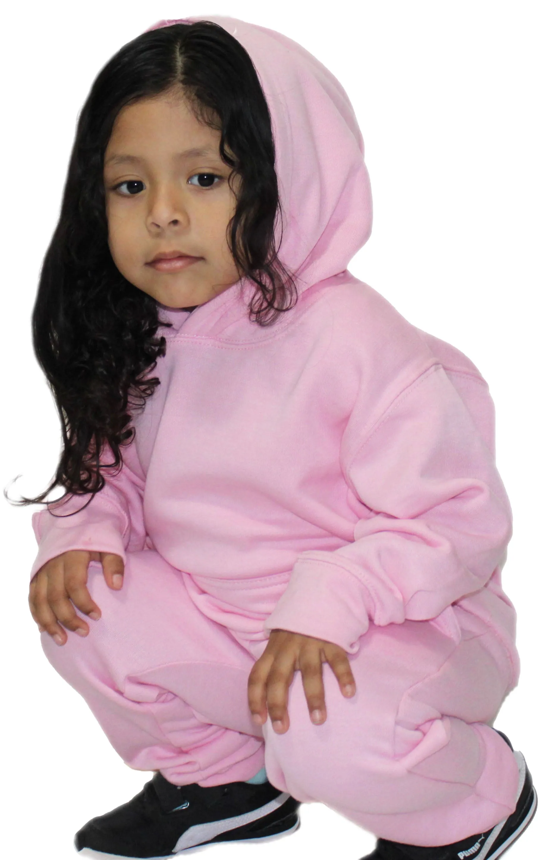 KIDS Light Pink Pull Over Sweat Suit