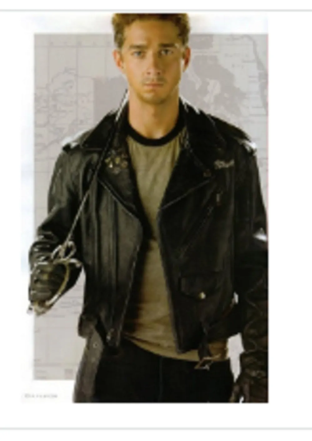 Man's Indiana Jones 4 Mutt Williams Movie Biker Real Leather Jacket Men's