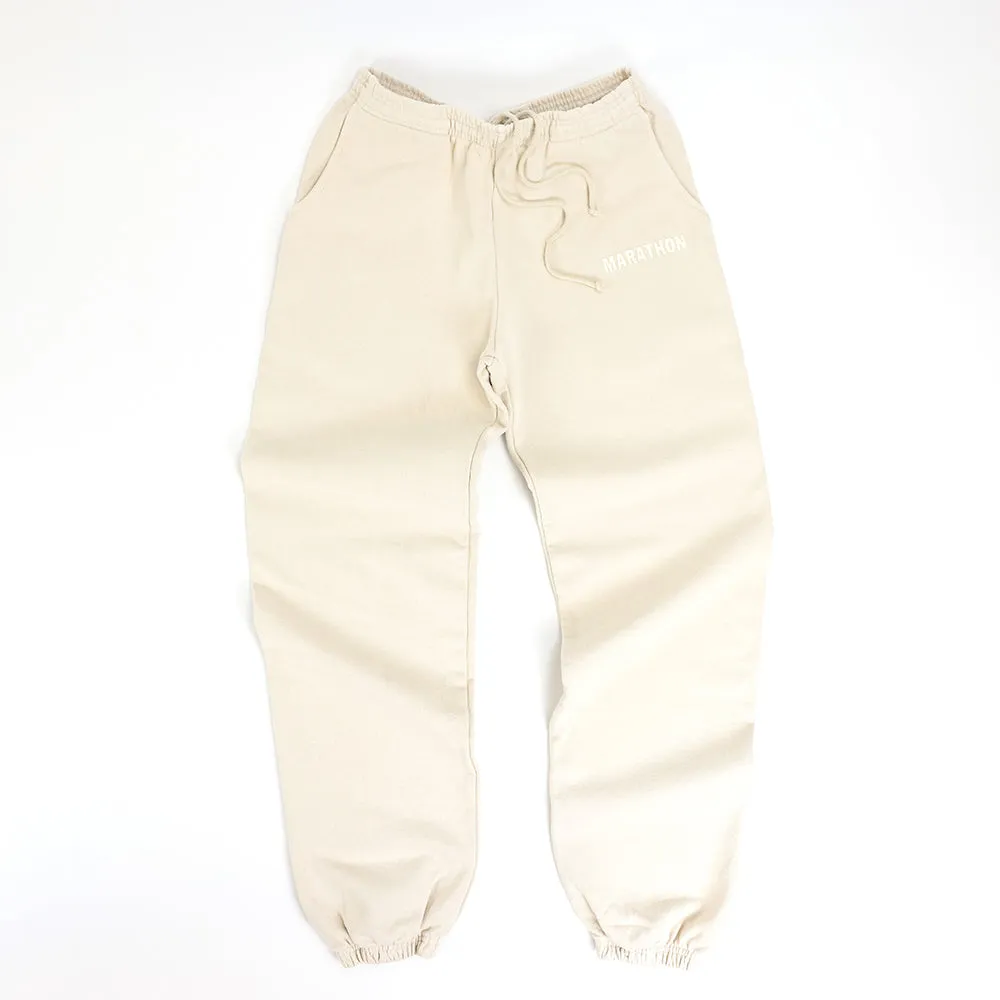 Marathon Leisure Tonal Sweatpants - Cream