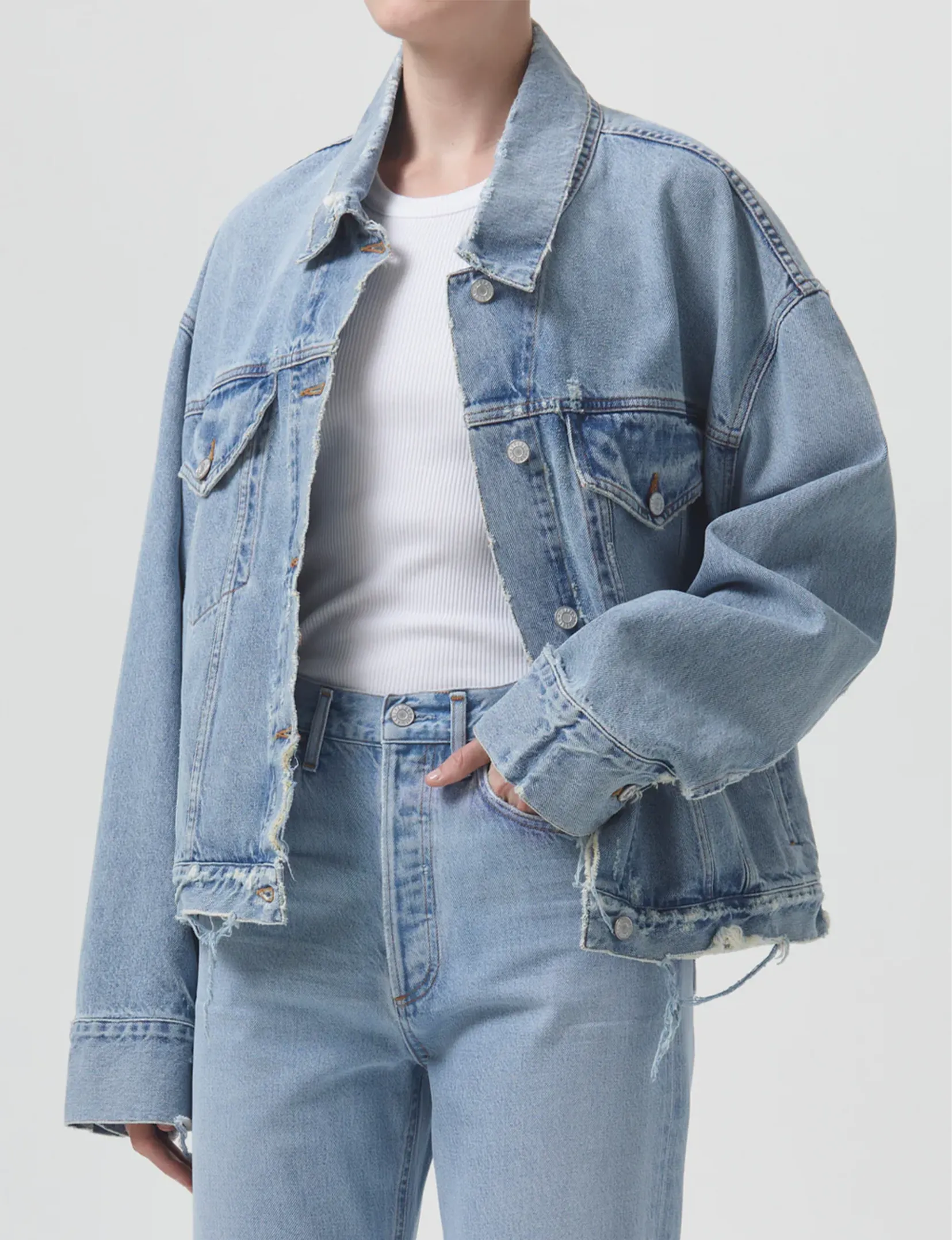 Martika Denim Jacket, Fray