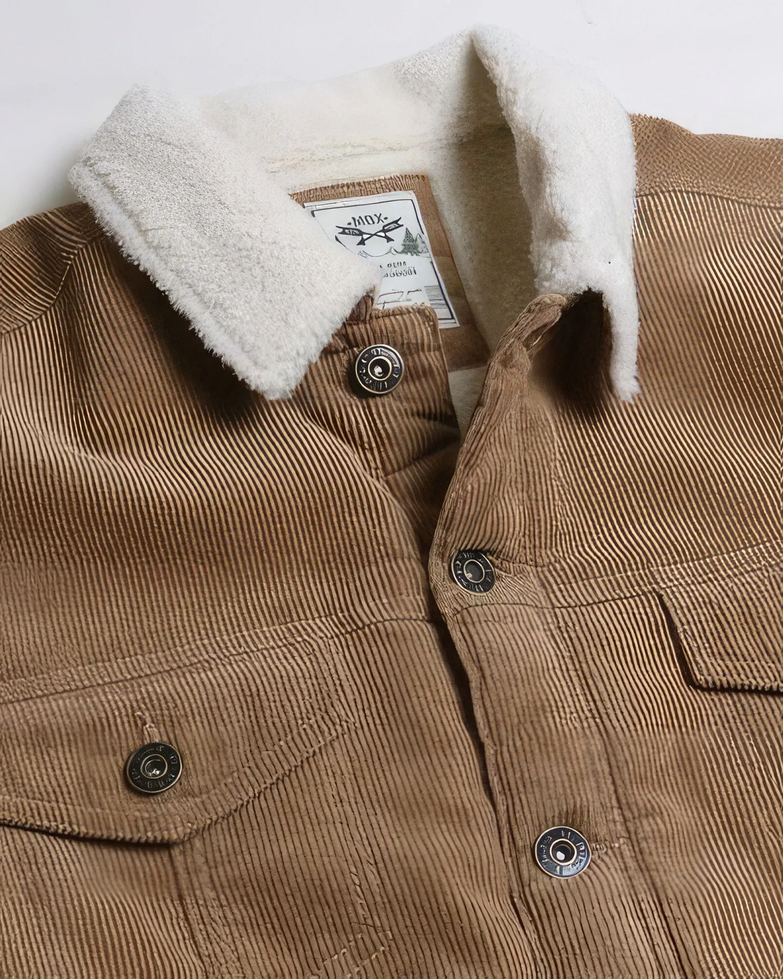 Men's Casual Corduroy Lined Trucker Jacket