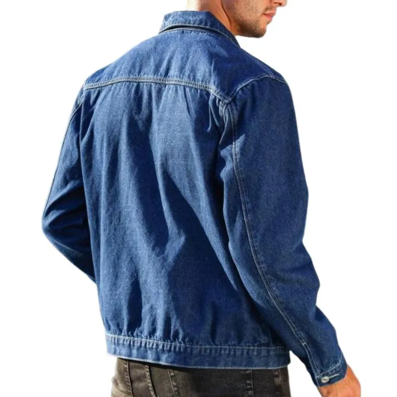 Men's Casual Lapel Denim Jacket 33778795F