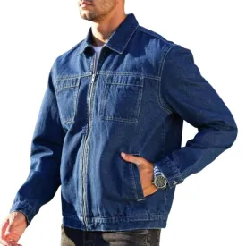 Men's Casual Lapel Denim Jacket 33778795F