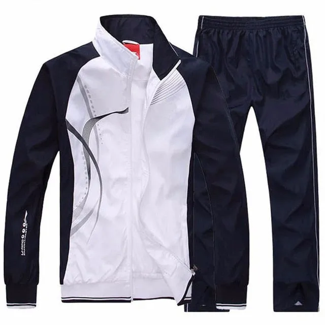 Men's Sportswear Set Autumn Print Basketball training Sport Suit - Two pieces