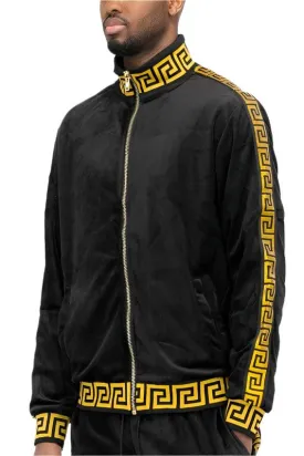 Men's Two Tone Velour Track Jackets