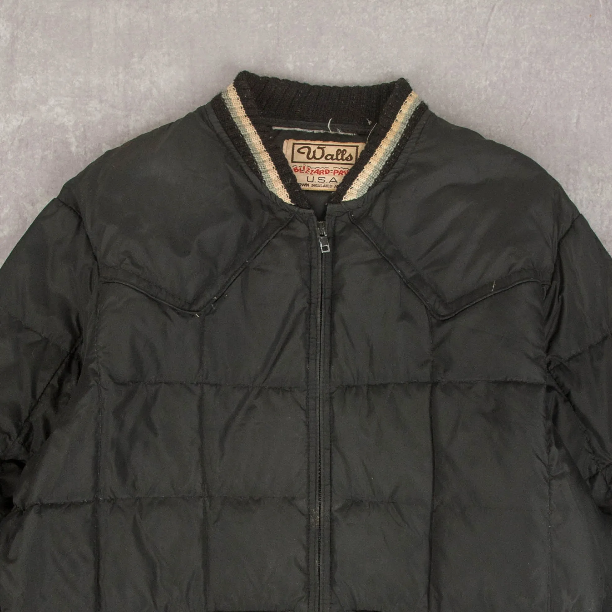 MEN'S VINTAGE 1980S PUFFER BOMBER JACKET - LARGE