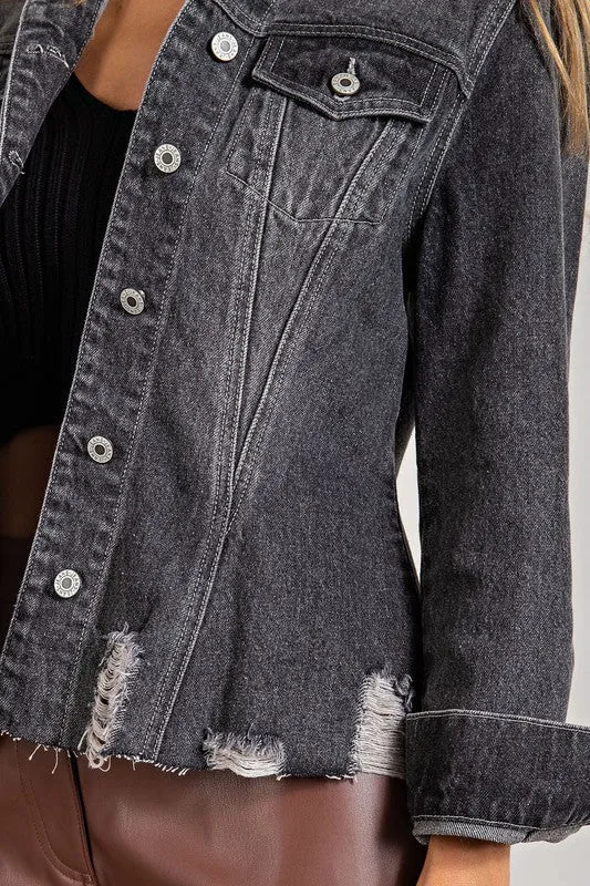 Mineral Washed Denim Jacket