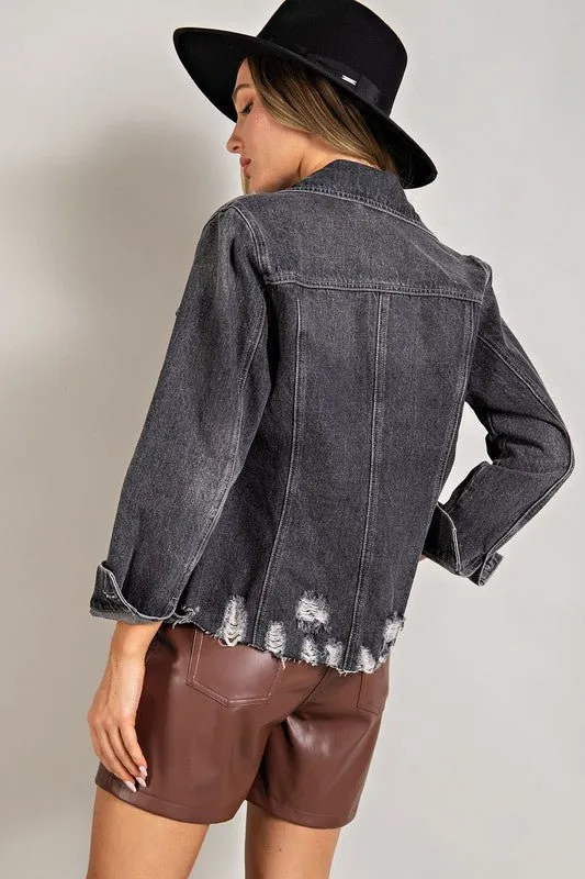 Mineral Washed Denim Jacket