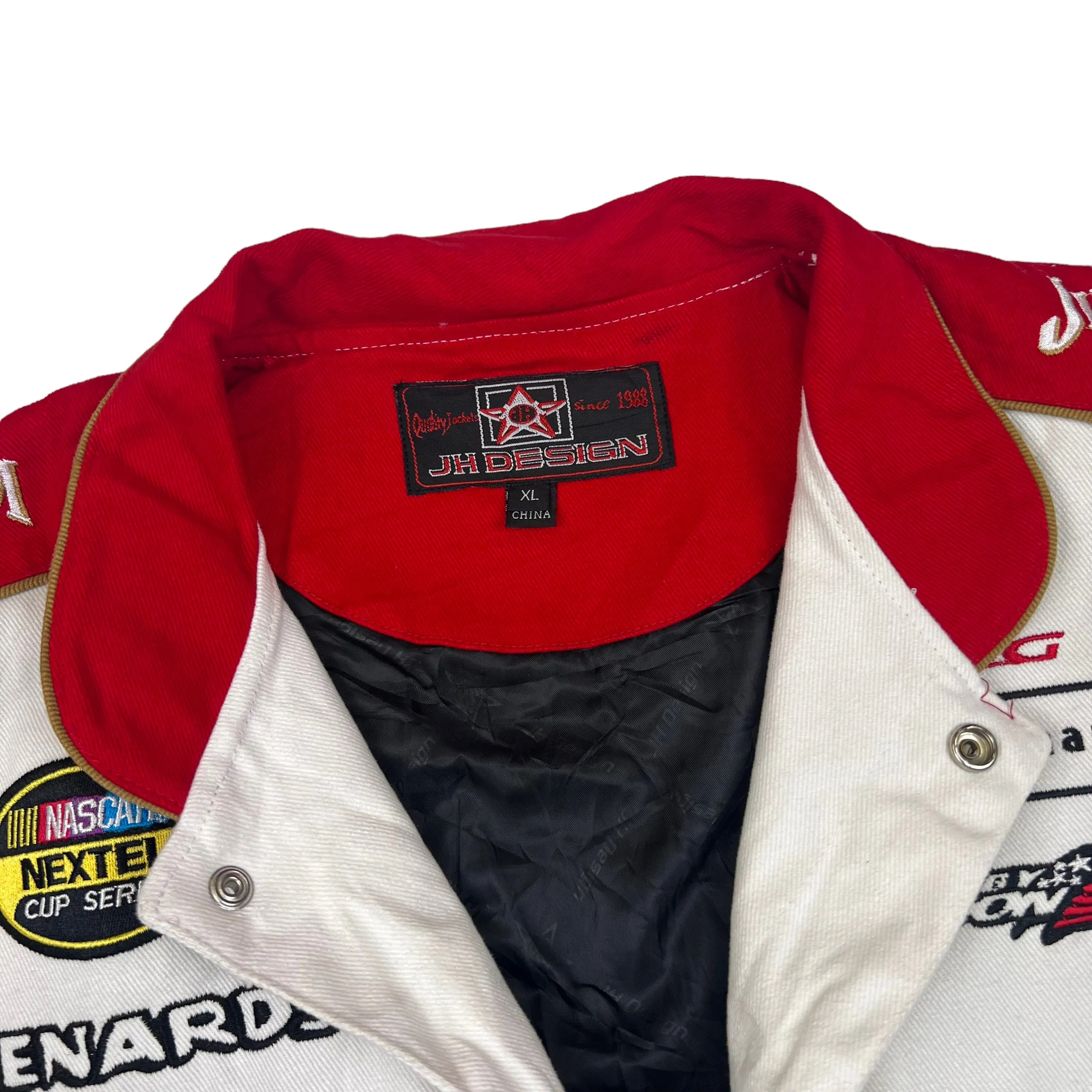 NASCAR White Red Jim Beam Racing Jacket