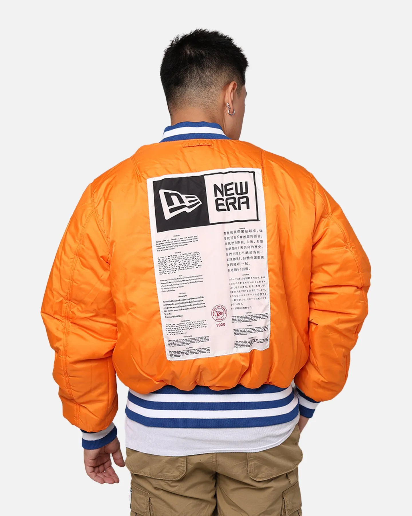 New Era X Alpha Series X NFL Denver Broncos MA-1 Bomber Jacket Royal