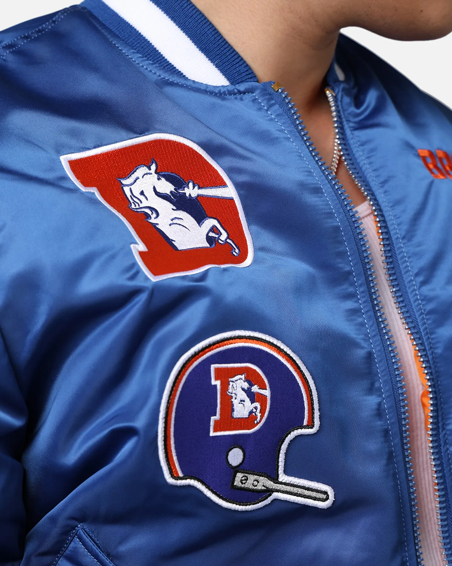 New Era X Alpha Series X NFL Denver Broncos MA-1 Bomber Jacket Royal