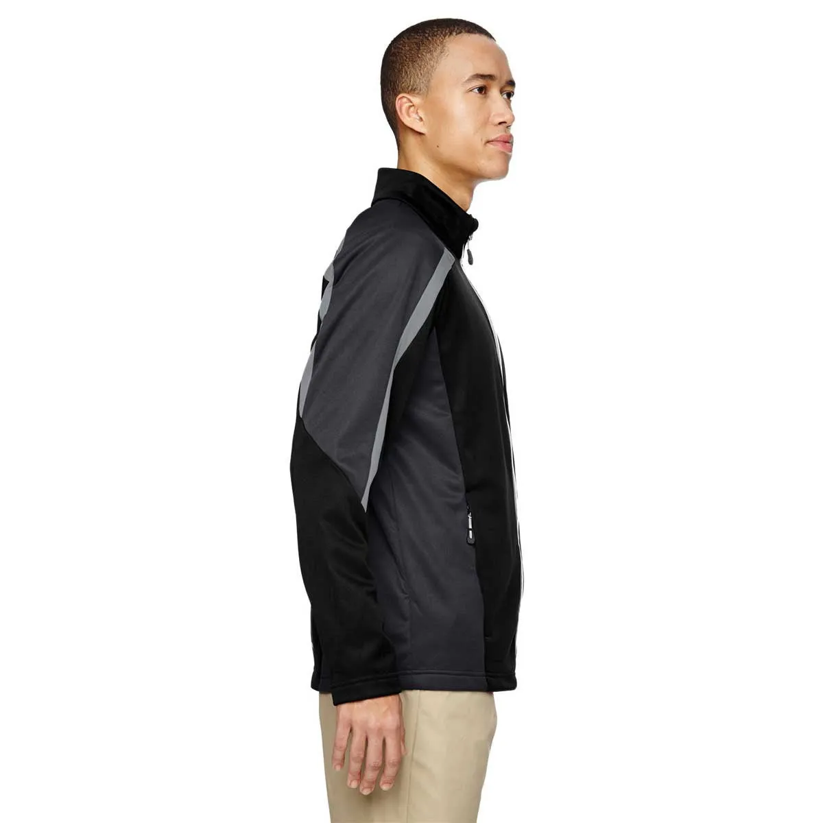 North End Men's Black Strike Colorblock Fleece Jacket