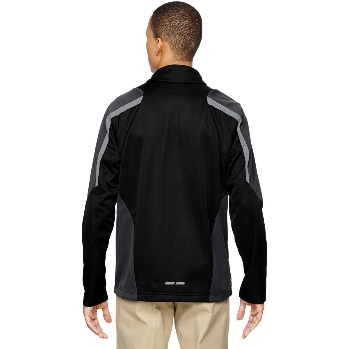 North End Men's Black Strike Colorblock Fleece Jacket