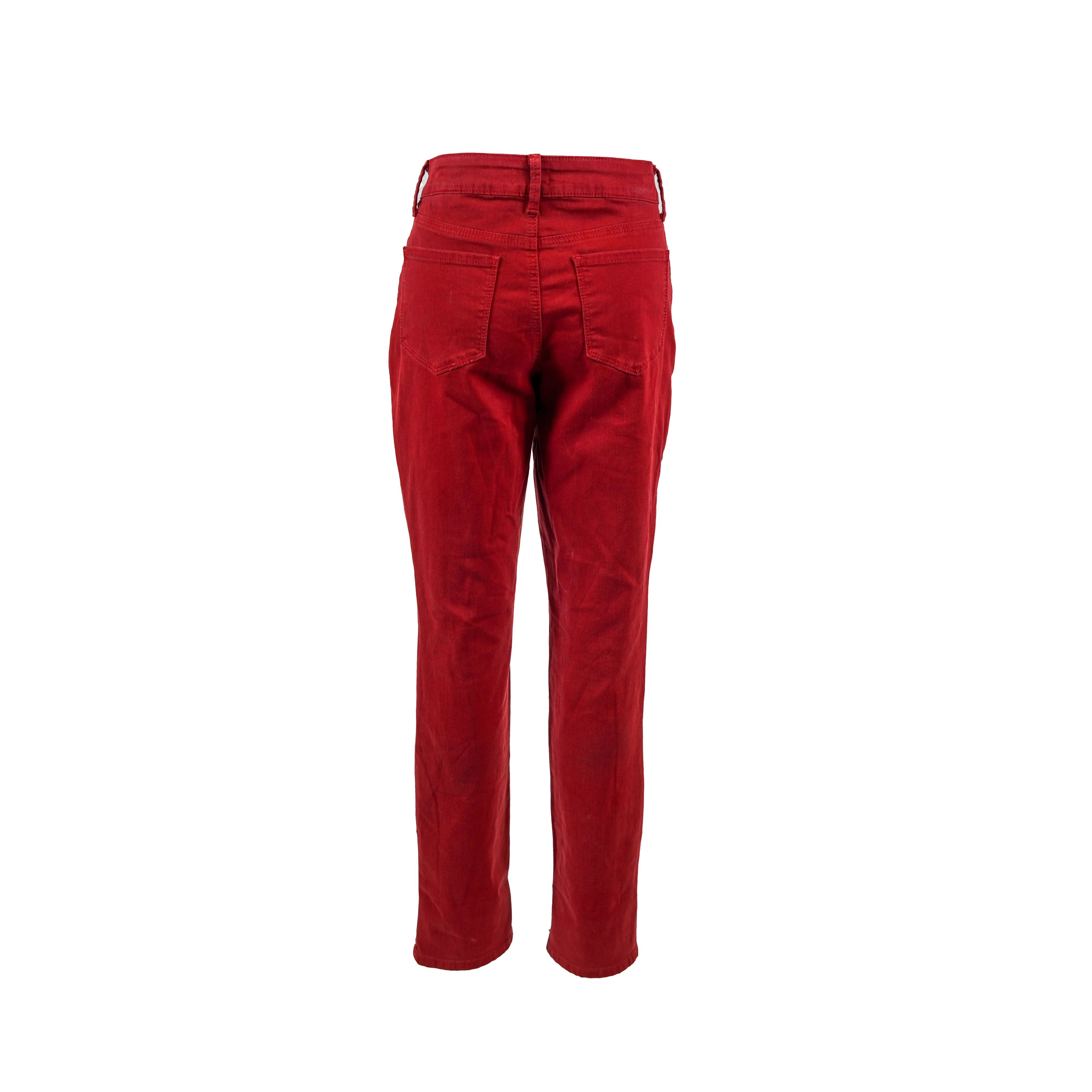 NYDJ Women's Lorena Ankle Slim Boyfriend Colored Wash Jeans Red Size 6