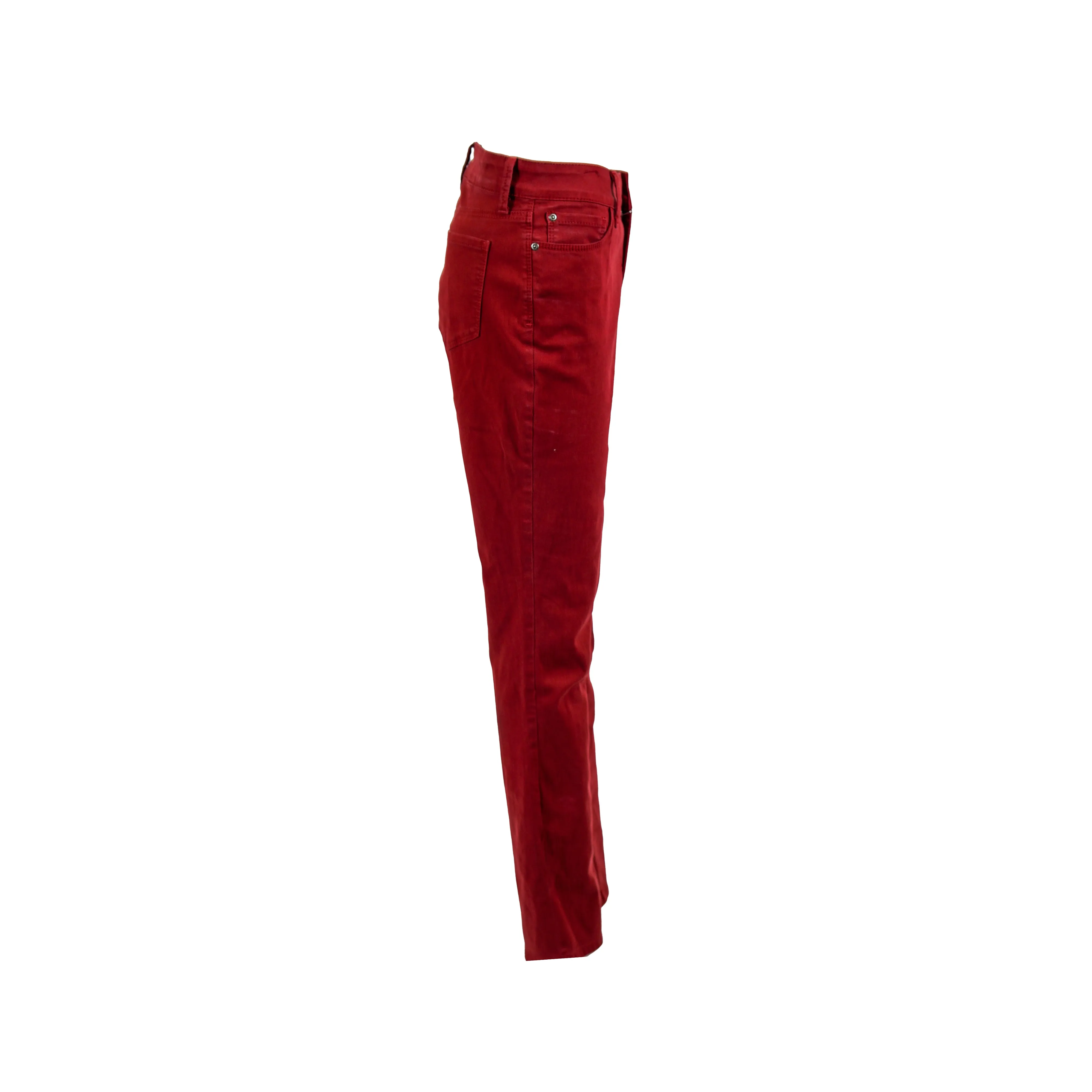 NYDJ Women's Lorena Ankle Slim Boyfriend Colored Wash Jeans Red Size 6