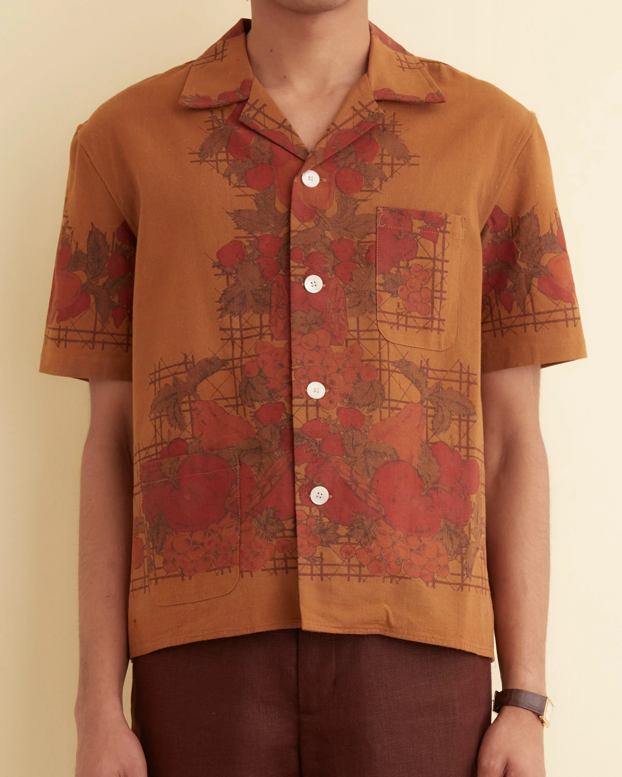 Overdyed Tablecloth Shirt