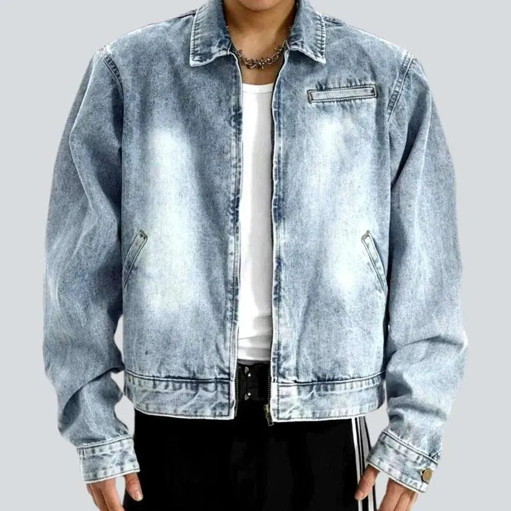 Oversized 90s men's denim jacket