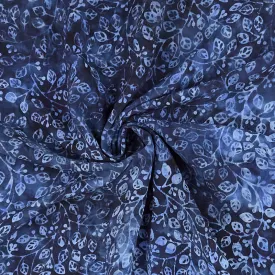 Rayon Batik Prints - Twilight Blue Violetta Rayon Batik Fabric