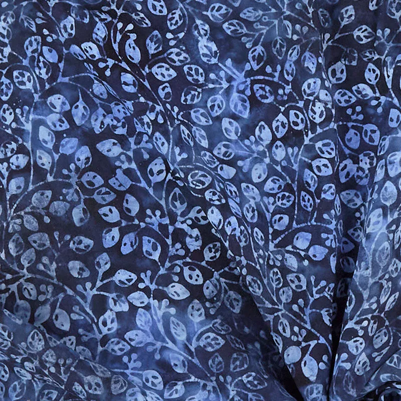 Rayon Batik Prints - Twilight Blue Violetta Rayon Batik Fabric