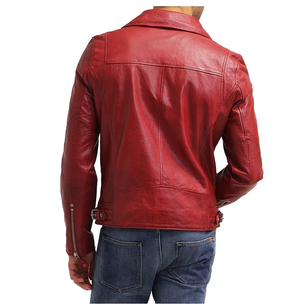 Red Double Rider Motorbike Jacket