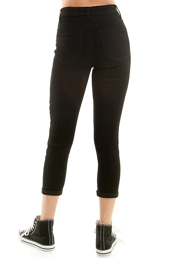 REPREVE SUSTAINABLE ROLLED CUFF CAPRI