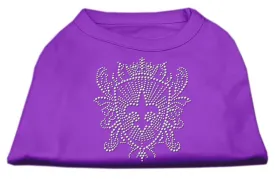 Rhinestone Fleur De Lis Shield Shirts Purple L (14)