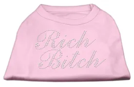 Rich Bitch Rhinestone Shirts Light Pink L (14)