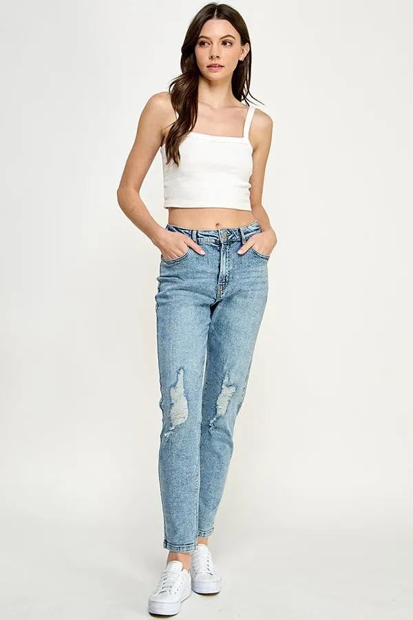 RIPPED  BOYFRIEND JEANS