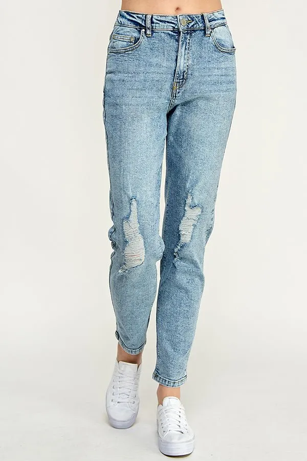 RIPPED  BOYFRIEND JEANS