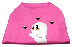 Sammy The Ghost Screen Print Dog Shirt Bright Pink Med (12)