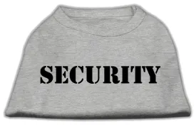 Security Screen Print Shirts Grey w- black text Lg (14)