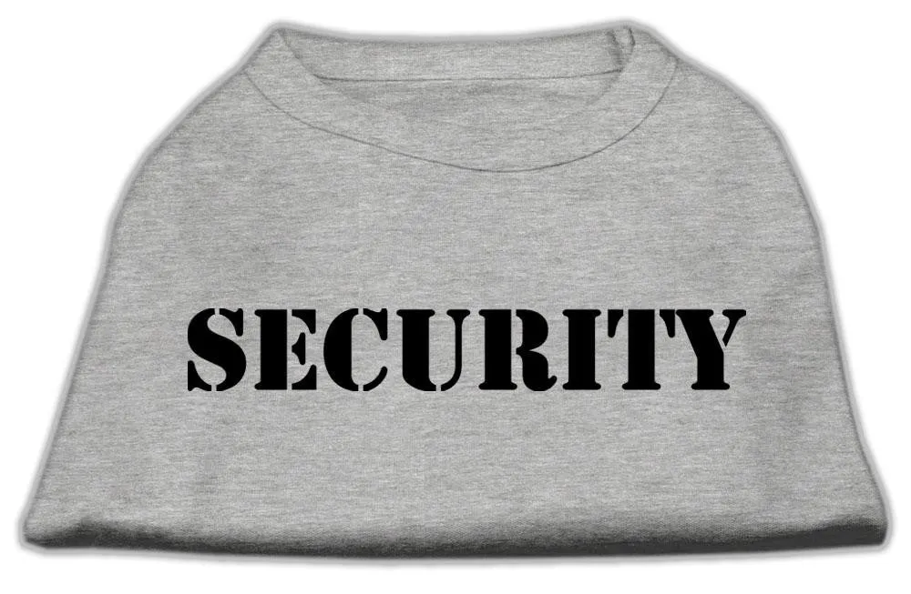 Security Screen Print Shirts Grey w- black text Lg (14)