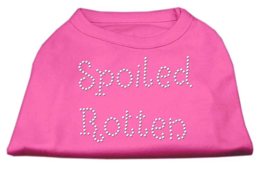 Spoiled Rotten Rhinestone Shirts Bright Pink XXXL(20)