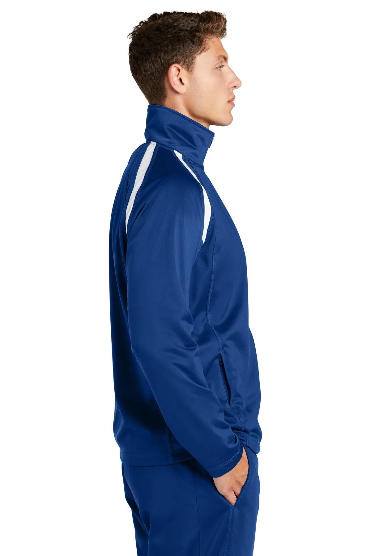 Sport-Tek Tricot Track Custom Jackets, True Royal/White