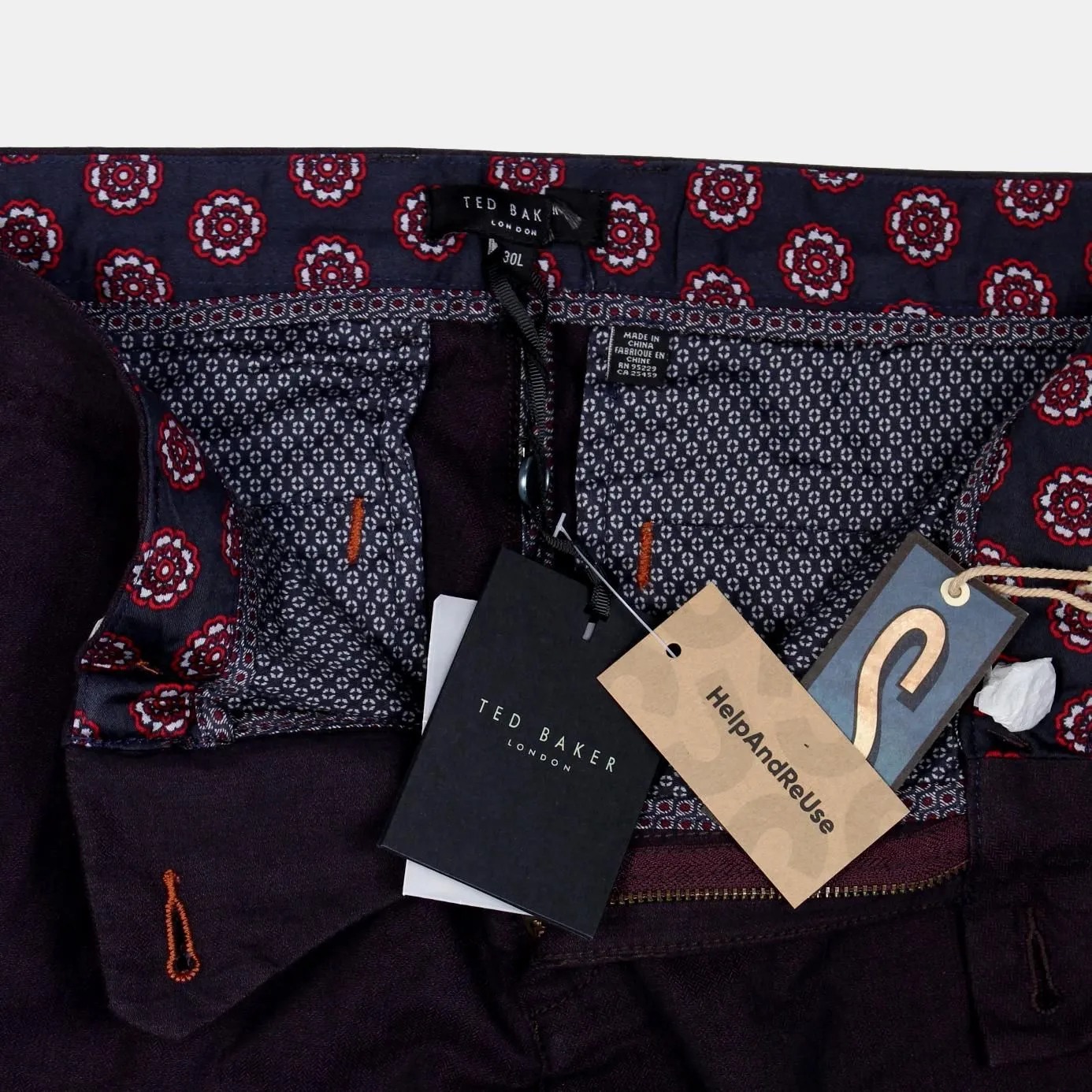 Ted Baker Maroon Chinos