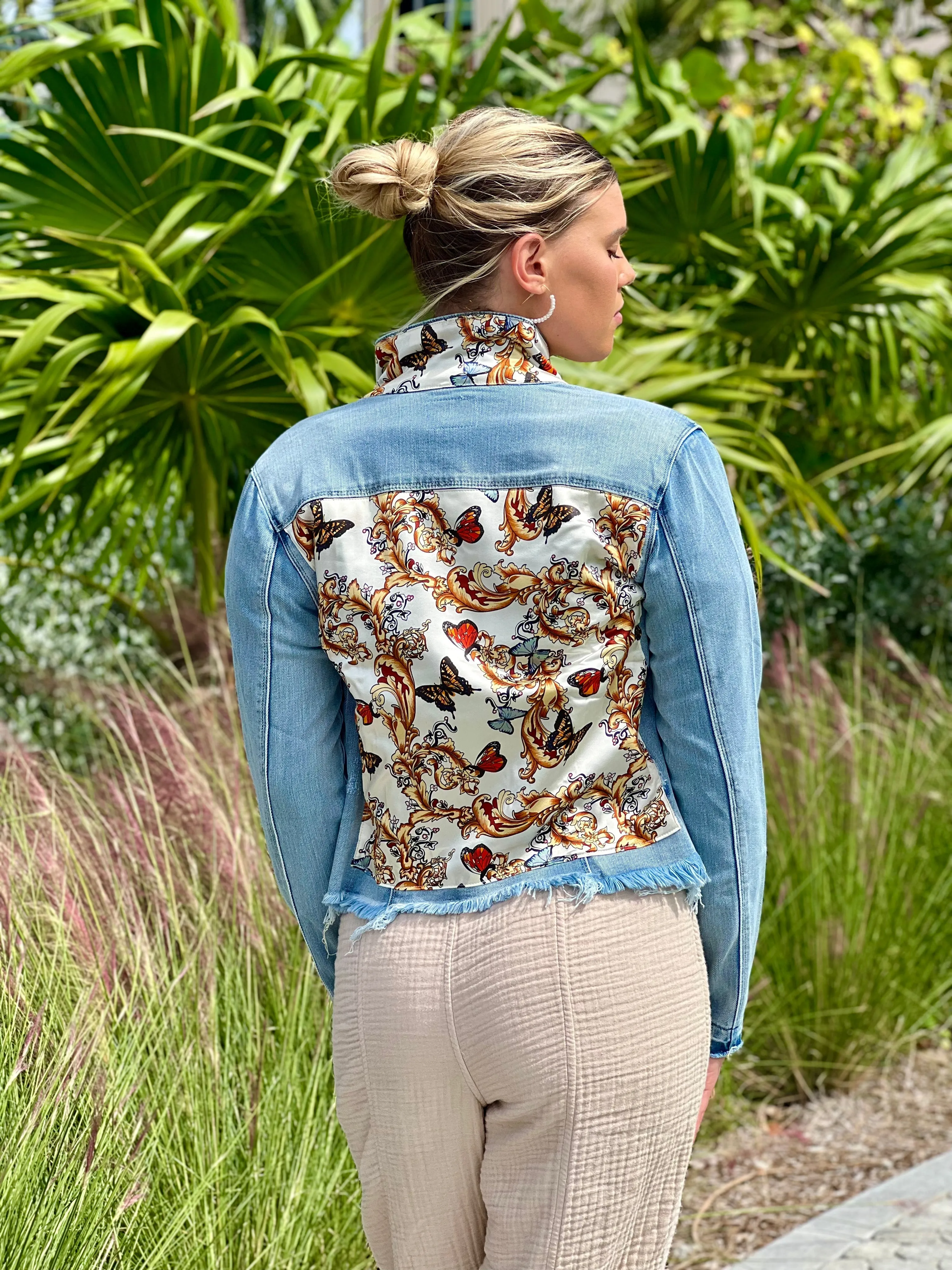 The Light Denim Jacket / Golden Butterfly