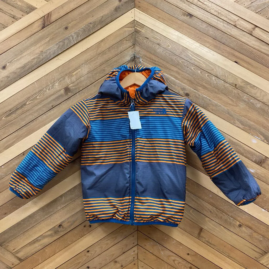 The North Face - Kids Reversible Puffer Jacket - MSRP $130: Orange/Blue-children-4T