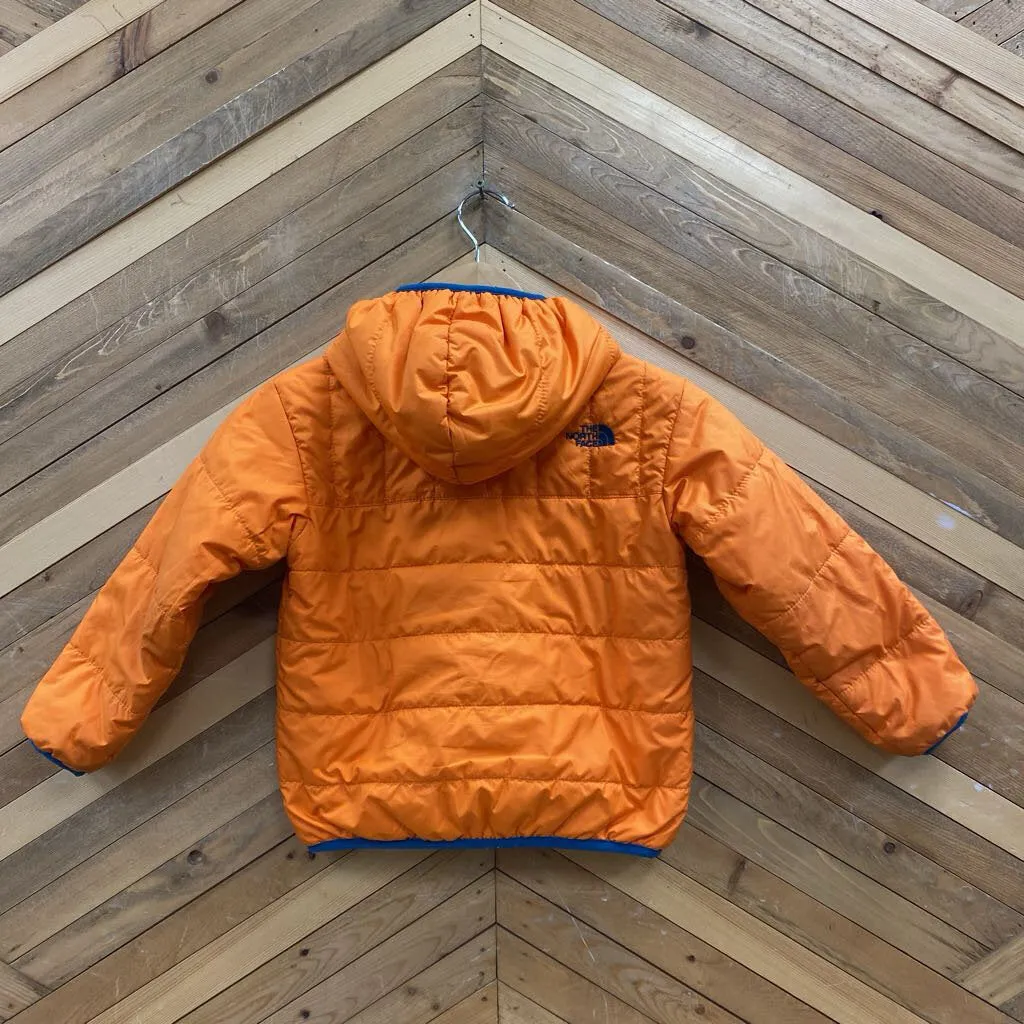 The North Face - Kids Reversible Puffer Jacket - MSRP $130: Orange/Blue-children-4T