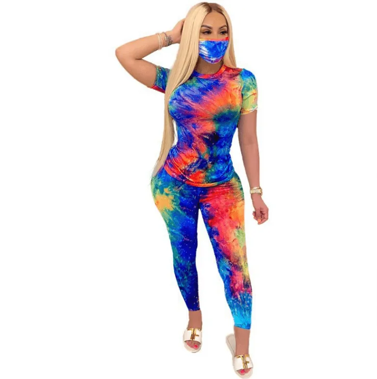 Tie-Dye Two Piece Sportswear Outfit